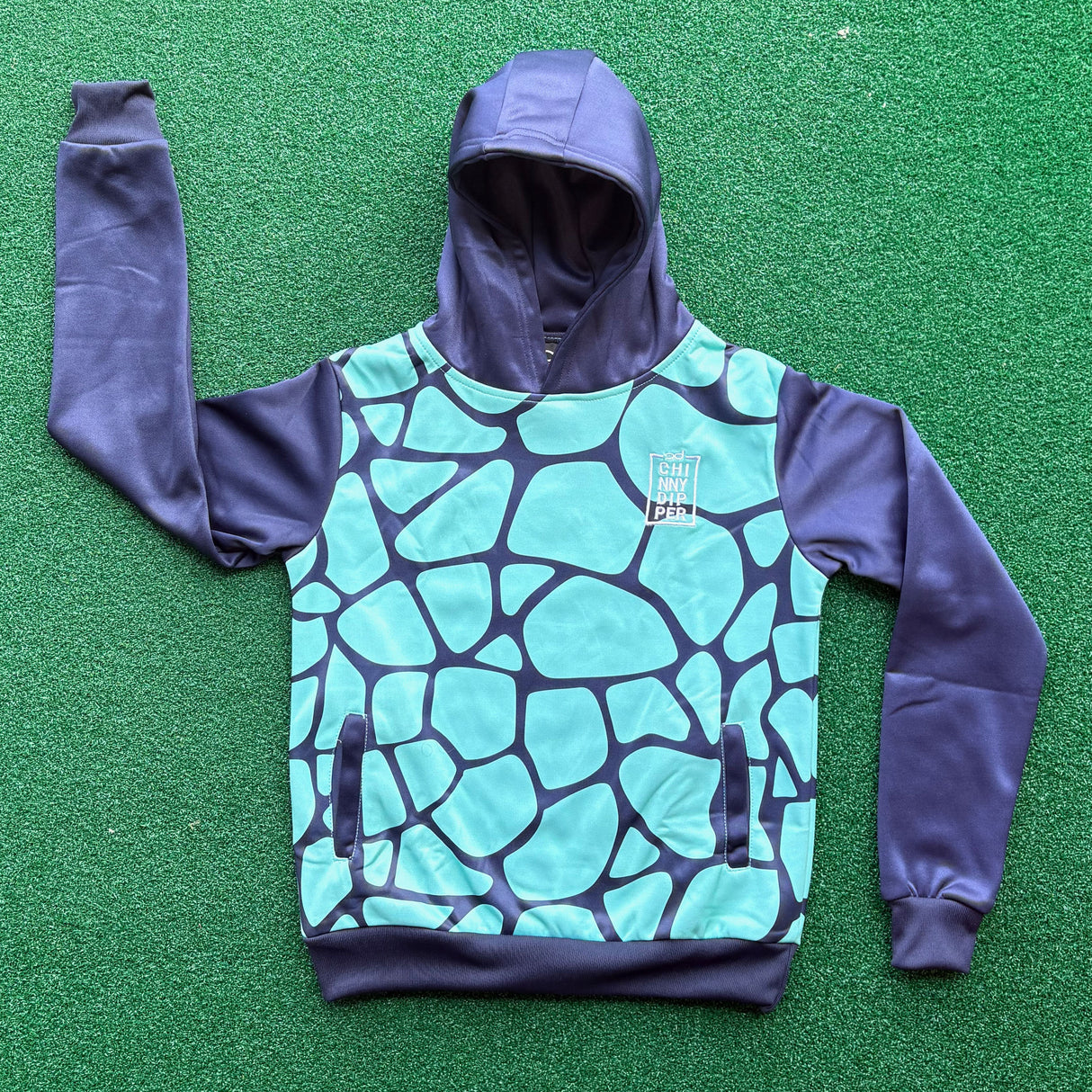 FUSION Junior Hoodie - Mint Green/Navy