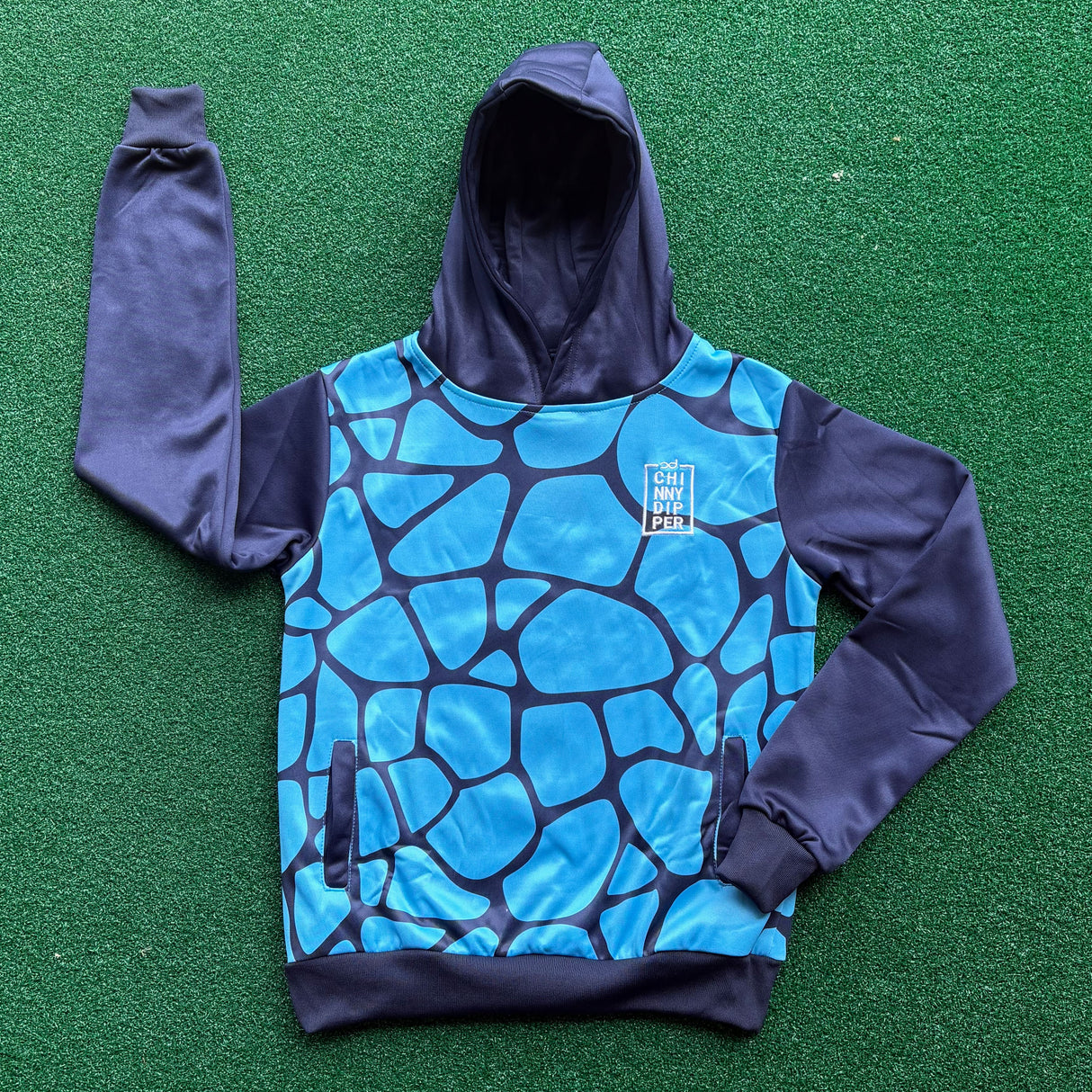 FUSION Junior Hoodie - Light Blue/Navy