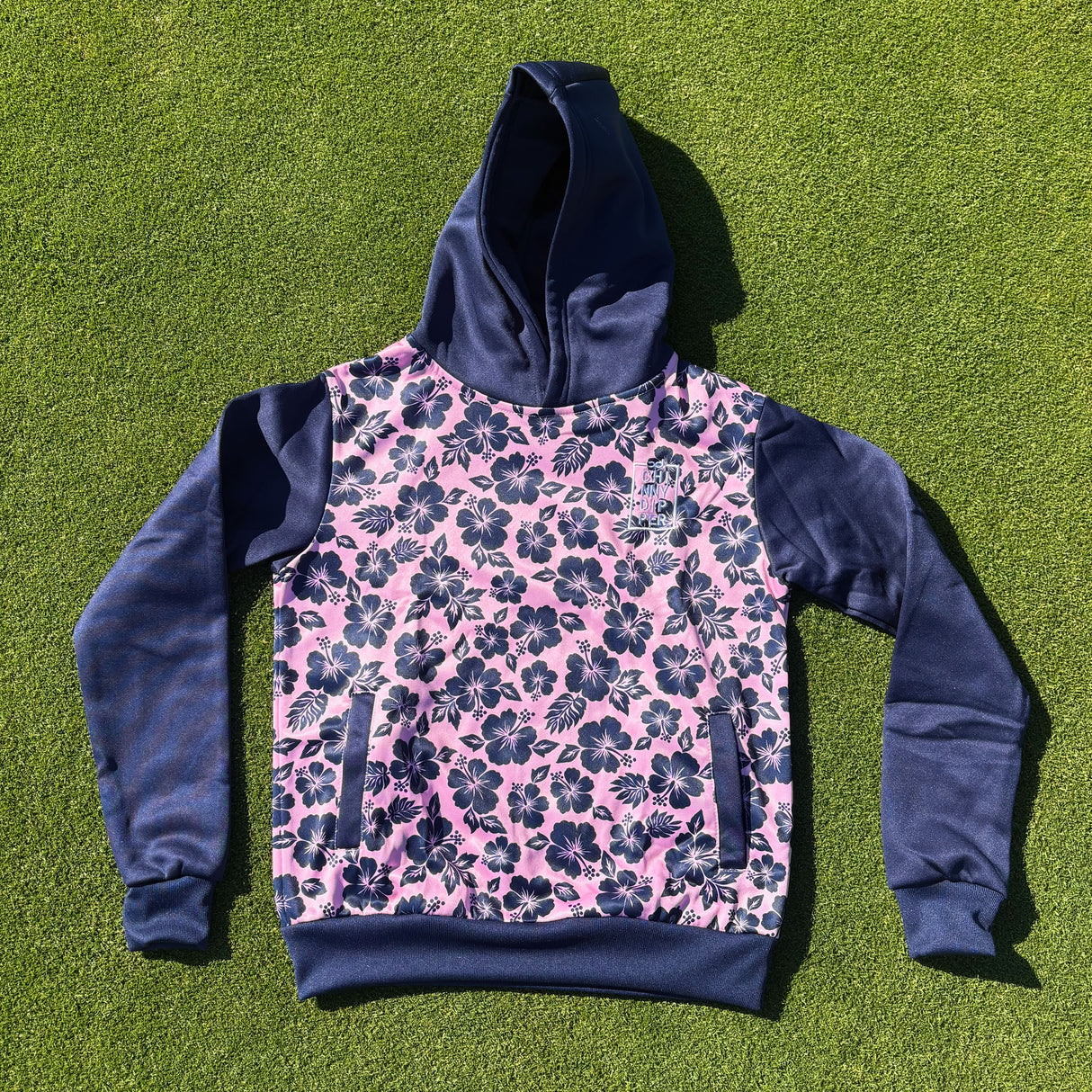 TROPIC Junior Hoodie - Light Pink/Navy