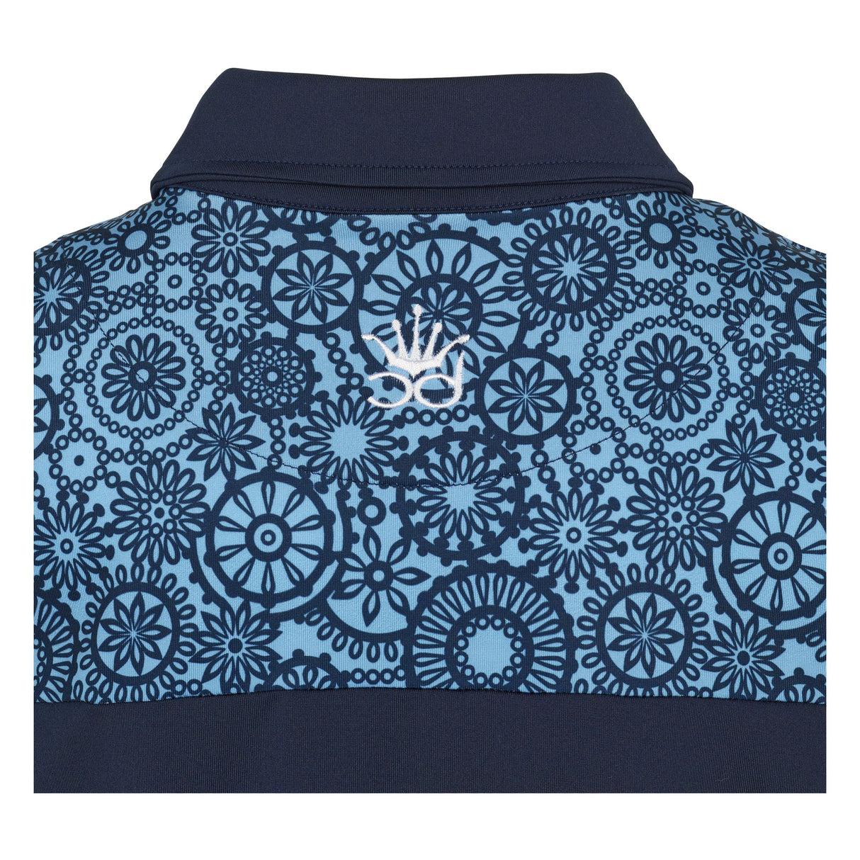 Chinnydipper Navy/Light Blue Pattern Girls Golf Polo