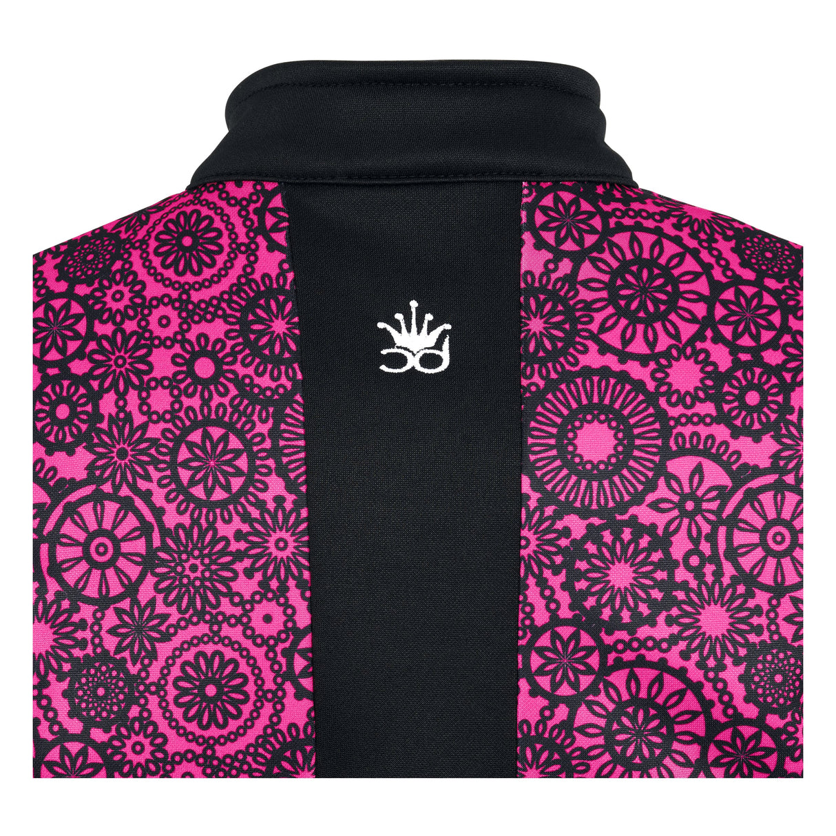Chinnydipper Girls 1/4 Zip Golf Jacket - Black & Pink