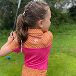TILLY Girl's Polo - Hot Pink/Yellow