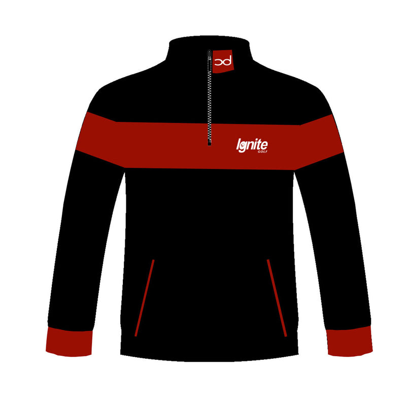 IGNITE GOLF Junior 1/4 Zip Jacket PRE ORDER - Red/Black