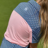 TILLY Girl's Polo - Light Pink/Blue