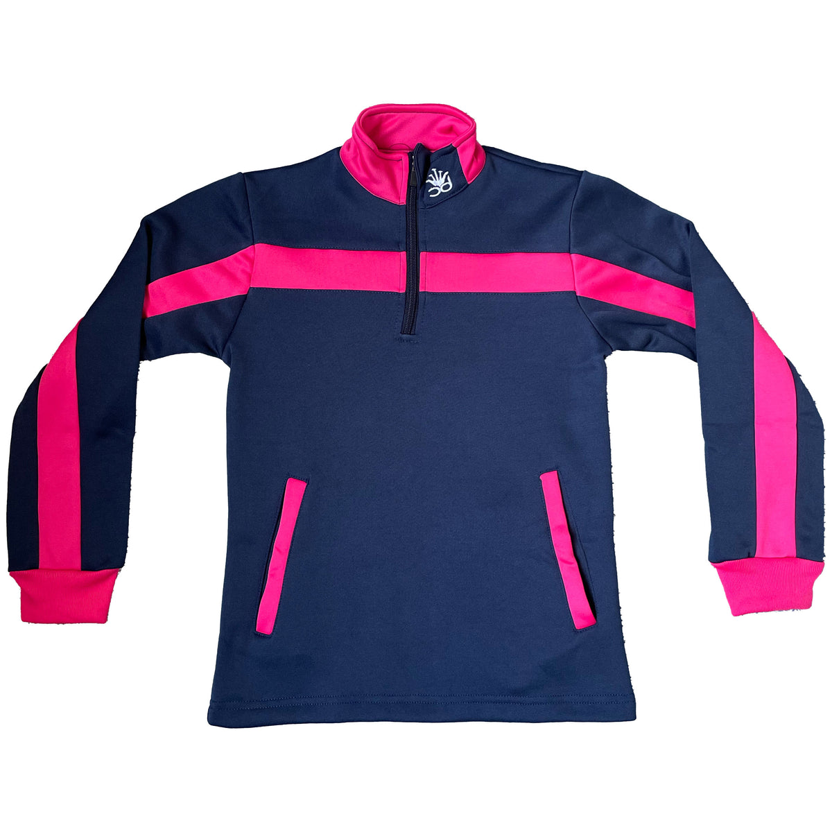 TIA Girls 1/4 Zip Jacket - Navy/Pink