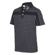 Black Polka Pattern Chinnydipper Junior Golf Polo