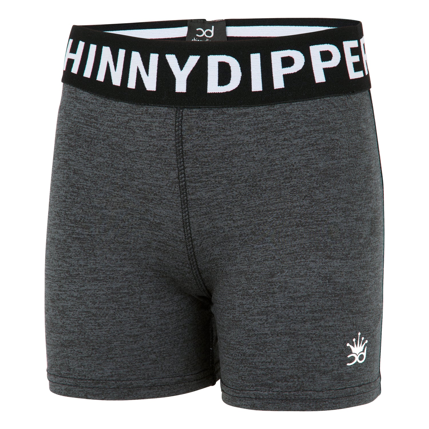 POLLY Girls Training Shorts - Dark Grey Fleck