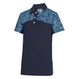 Chinnydipper Navy/Light Blue Pattern Girls Golf Polo