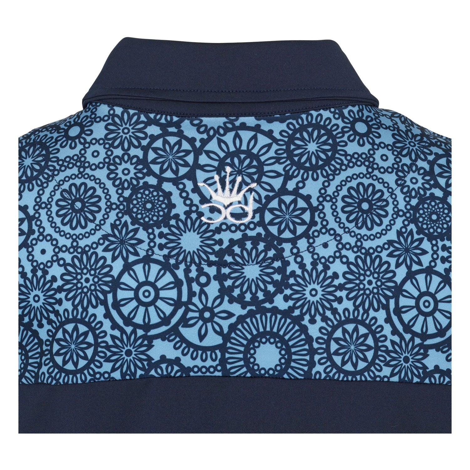 Chinnydipper Navy/Light Blue Pattern Girls Golf Polo