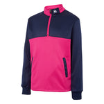 MADDIE Girls 1/4 Zip Jacket - Pink/Navy